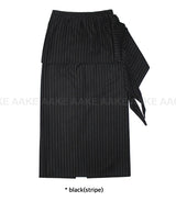 (WOOL) TIE STRAP LAYERED SKIRT