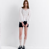Puff Sleeve Blouse White