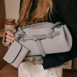 Luze Suede Bag (Sky Blue)