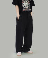 Marv Linen Two-Tuck Wide Slacks