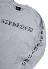 BBD Crushed Faith Pigment Long T-Shirt (Gray)