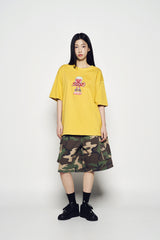 25SS HEART ALIEN SHORT SLEEVE T-SHIRT MUSTARD