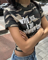オールウェイズ レイト クロップ Tシャツ(CAMO)