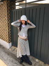 Frill Hem V-Neck Cardigan (3color)