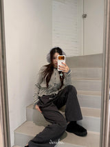 Corduroy Banded Layered Pants
