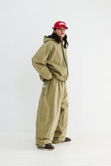 SOFT PEACH HOODED JACKET KHAKI