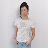 CローズホットフィックススリムTシャツ - ベージュ