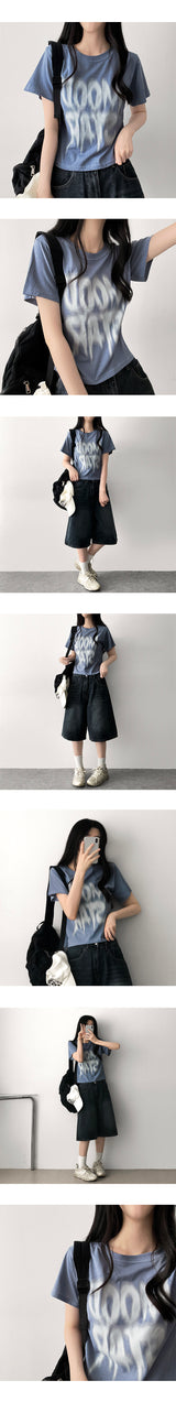 ムードピグメント半袖Tシャツ