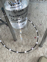No.1228 black & white beads necklace