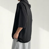 Cool Air Mesh Mix Boxy Fit Hooded Short Sleeve (4 colors)