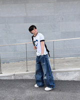 Blue Heart Ringer T-Shirt