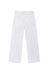 White Flare Washed Jeans