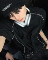 mariru overlock short-sleeved T-shirt