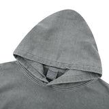 ビンテージピグメントウォッシングフーディドTシャツ グレー