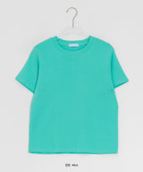 チビ カラー ベーシック セミクロップ 半袖Tシャツ