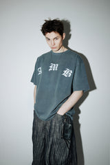 ヴィンテージペイズリーTシャツ (Ashed-blue)
