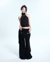 Buckle Halterneck - Black