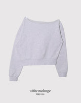 カジュアルワンショルダースウェットシャツ (3color)