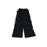 side ribbon sweat pants
