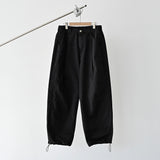 MP WASHED CURVED PANTS BK