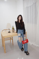 ヴィンテージワイドデニムパンツ