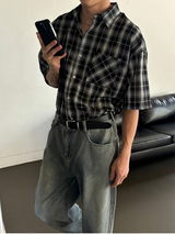 [S/S] ティンチェックハーフシャツ(4color)