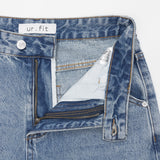 デニムストラップワイドパンツ code 18105