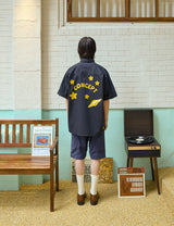 イエロードリームスターソフトネイビー半袖シャツ [Unisex]
