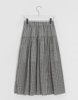 Heyo Check Banding Long Skirt
