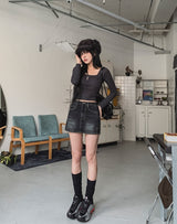 [U-BASIC] テナスクエアベーシック長袖Tシャツ (with cup)