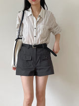 Deuan Two-Pocket Cotton Shorts