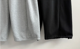 Terry Fleece side pin tuck incision string wide pants