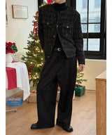 [F/W] Black line tweed jacket(2color)