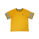 Square Print Ringer Tee (mustard)