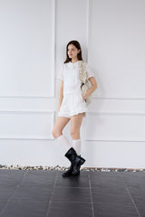 SWEETIE COLLAR HALF BLOUSE
