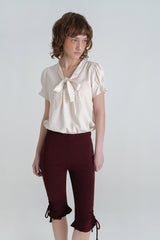 Dot button blouse_ivory