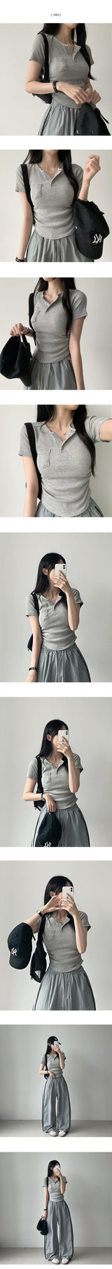 Tote span snap pocket short sleeve