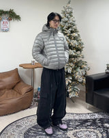 ループステッチ裏起毛ナイロンパンツ