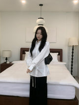 Refine Side Strap Long Sleeve Shirt