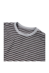 (BASE) STRIPE POCKET LONG SLEEVE (GRAY)