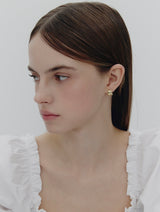 26SS★ Subni Flow Silver One-Touch Earrings S