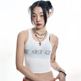 ENE See-through Sleeveless - WHITE