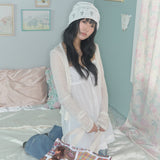 nostalgic knit beanie white
