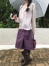 Flower Button T-shirt