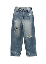 Folded Damage Denim Pants