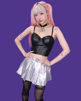 シャイニングレザープリーツスカート(アンダーパンツ/2color)