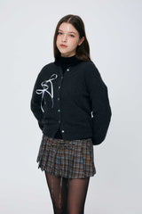 EIRIN WOOL CARDIGAN / CHARCOAL