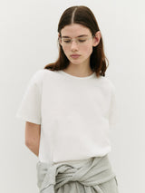 NUBASIC スタンダードラウンドネックTシャツ ホワイト