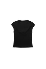 Heart shirring t-shirt_black