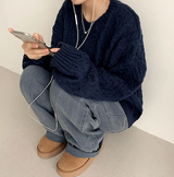 Sewing Dotom Balloon Fit Round Knit